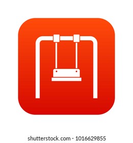 Swing icon digital red for any design isolated on white vector illustration