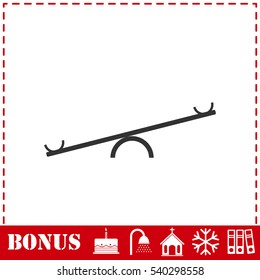 Swing icon flat. Simple vector symbol and bonus icon