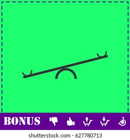 Swing icon flat. Simple vector symbol and bonus icon