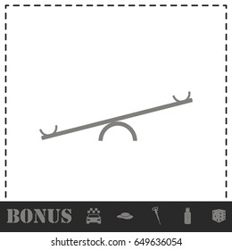 Swing icon flat. Simple vector symbol and bonus icon