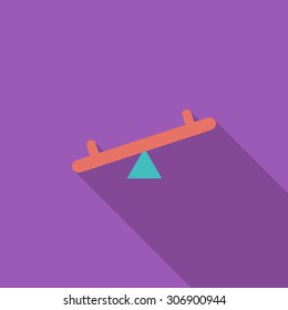 Swing icon. Flat vector related icon with long shadow for web and mobile applications. It can be used as - logo, pictogram, icon, infographic element. Vector Illustration.