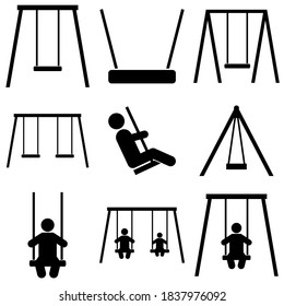 Swing icon, logo isolated on white background