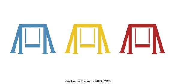 swing icon on a white background, vector illustration