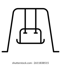 Swing Icon Simple outline vector logo