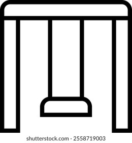 swing icon. Thin linear style design isolated on white background