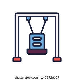 swing icon. vector filled color icon for your website, mobile, presentation, and logo design.
