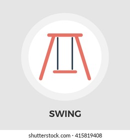 Swing icon vector. Flat icon isolated on the white background. Editable EPS file. Vector illustration.