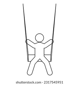 diseño de símbolo de ilustración vectorial de icono de oscilación