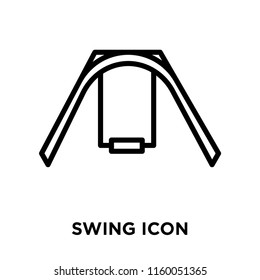Swing icon vector isolated on white background, Swing transparent sign , line or linear sign, element design in outline style