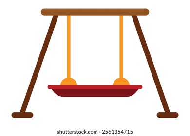 Swing icon, vector logo design. Swing icon isolated on white background. Premium quality swing, toy, educate, children, graphic design. Vector illustration. EPS 10	