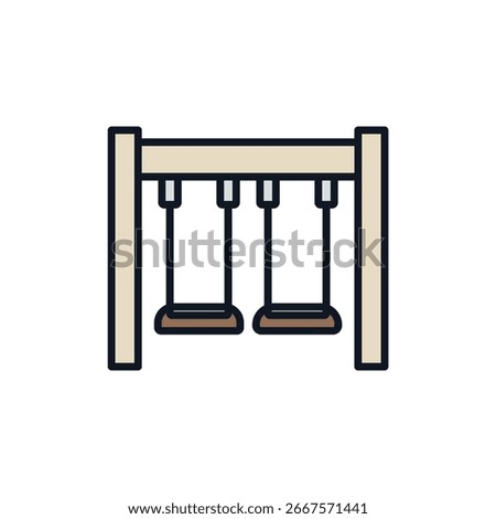 swing icons isolated on White Background. Flat style design