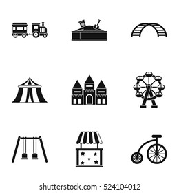 Swing icons set  Simple illustration 9 swing vector icons for web