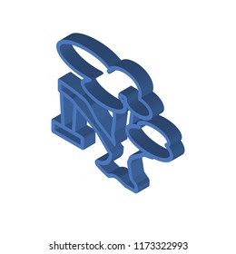 Swing isometric left top view 3D icon
