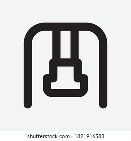 Icono de línea de giro - Ilustración vectorial
