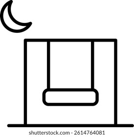 Swing Line Vector Icon Design