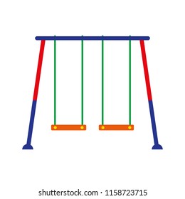 Swing on the Playground, vector illustration 