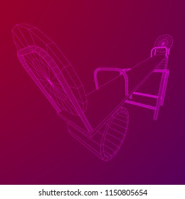 Swing on the playground vector. Seesaw or wooden balance scale. Wireframe low poly mesh vector illustration