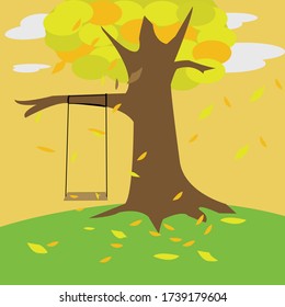 a swing on the tree