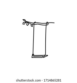 girar un icono de línea sobre fondo blanco