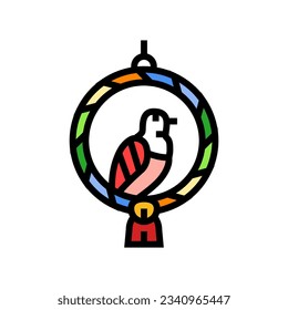 swing parrot bird color icon vector. swing parrot bird sign. isolated symbol illustration