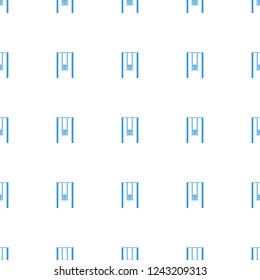Swing pattern repeat seamless on white background. Editable filled playing icons from gardening collection. swing icon for web and mobile.