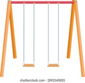 Swing play, illustration, vector on a white background.