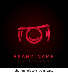 Swing red chromium metallic logo