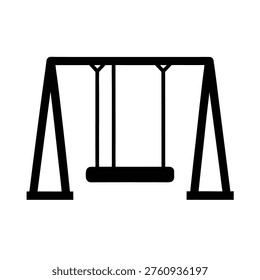 Swing Set silhouette vector art Illustration