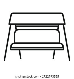 Swing textile chair icon. Outline swing textile chair vector icon for web design isolated on white background