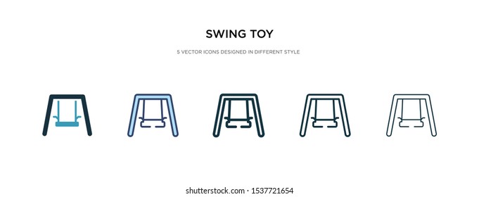 swing toy icon in different style vector illustration. two colored and black swing toy vector icons designed in filled, outline, line and stroke style can be used for web, mobile, ui