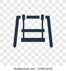 Swing toy vector icon isolated on transparent background, Swing toy transparency logo concept
