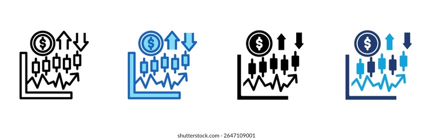 Ícone Swing Trading Ilustração de vetor de vários estilos