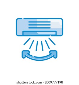 Swing vector blue icon style illustration. EPS 10 File symbol