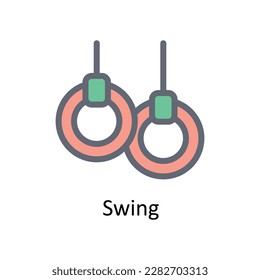 Swing Vector  Fill outline Icons. Simple stock illustration stock