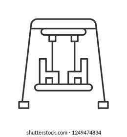 Swing vector icon, amusement park related line design