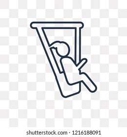 Swing vector outline icon isolated on transparent background, high quality linear Swing transparency concept can be used web and mobile
