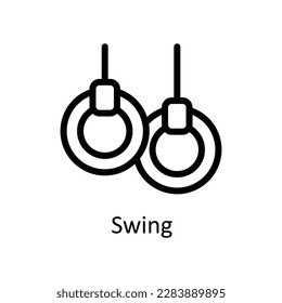 Swing Vector   outline Icons. Simple stock illustration stock