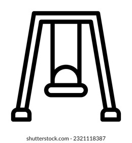 Swing Vector Thick Line Icon For Personal And Commercial Use.
