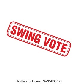 Swing Vote Letter Rubber Stamp Template Design