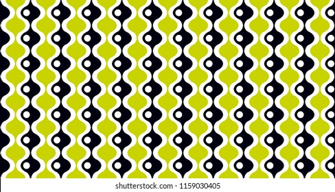 Swingin' 60s Mod Wallpaper, Fun Modern Background Pattern with a 1960s Groovy Look, Bright Party Walls, Vintage Scrapbooking Texture, Hipster Pad Seamless Repeating Tile Backdrop