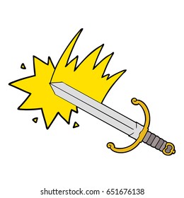 espada de la caricatura balanceada