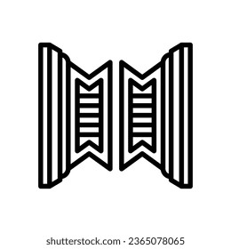 Swinging Door icon in vector. Logotype
