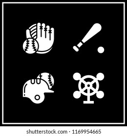 swinging icon. 4 swinging vector set. baseball and swing icons for web and design about swinging theme