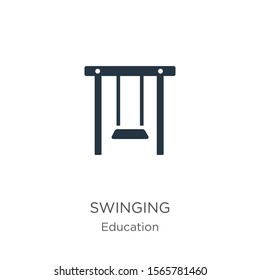 Swinging icon vector. Trendy flat swinging icon from education collection isolated on white background. Vector illustration can be used for web and mobile graphic design, logo, eps10