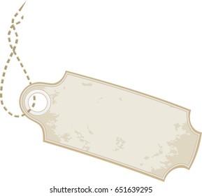 Swinging Ticket Or Sales Tag Vector With Texture