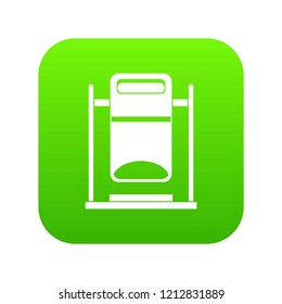 Swinging trashcan icon digital green for any design isolated on white vector illustration