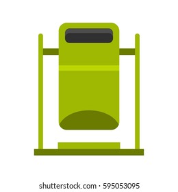 Swinging trashcan icon isolated on white background vector illustration