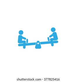 Swings and children vector icon