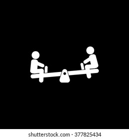 Swings and children vector icon