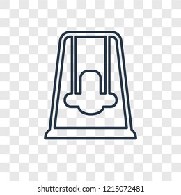 Swings concept vector linear icon isolated on transparent background, Swings concept transparency concept in outline style